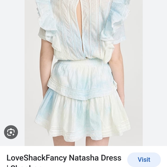 LOVESHACKFANCY | Natasha dress in Lily Pond Hand dye sz M - Picture 5 of 8
